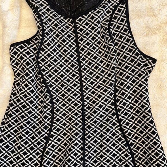 Mossimo Black and White High-Neck A-Line Dress | Sz L - Picture 4 of 5